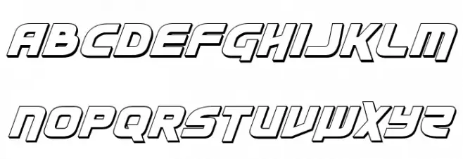 Moltors 3D Italic Caratteri MINUSCOLO