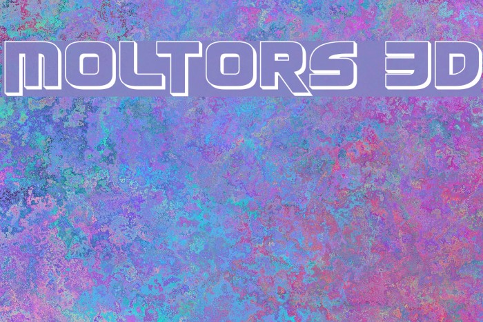 Moltors 3D Font examples