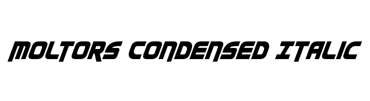 Moltors Condensed Italic  フリーフォントのダウンロード
