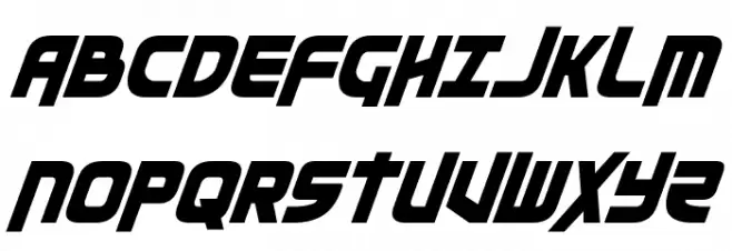 Moltors Condensed Italic Schriftart Groß