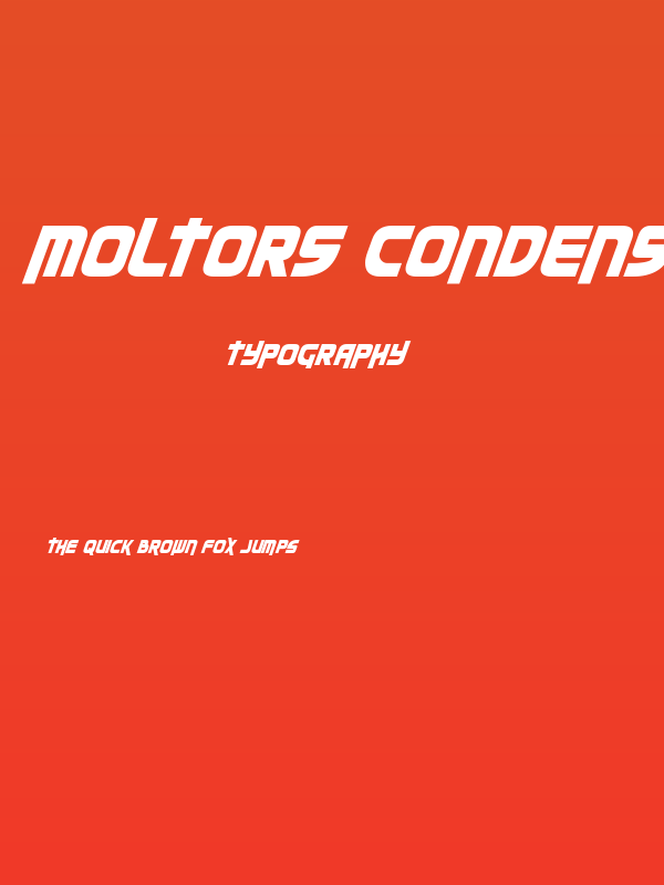 Moltors Condensed Italic Poster