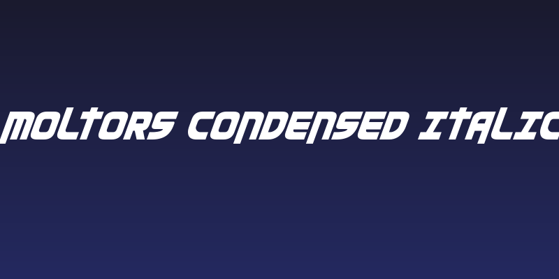 Moltors Condensed Italic Social Header