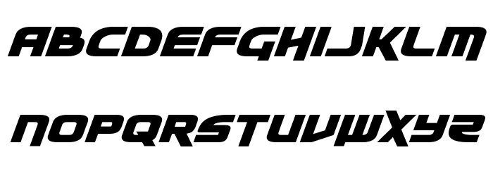 Moltors Expanded Italic Font LOWERCASE
