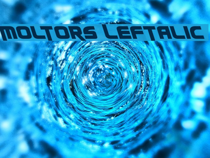 Moltors Leftalic Font examples