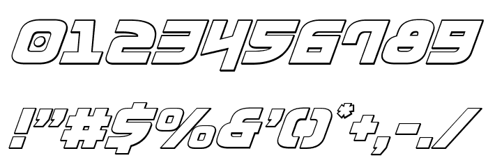 Moltors Outline Italic Font OTHER CHARS