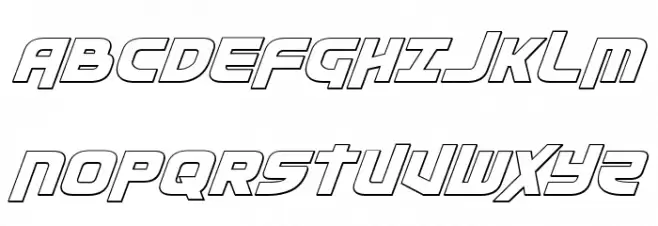 Moltors Outline Italic Шрифта ВЕРХНИЙ