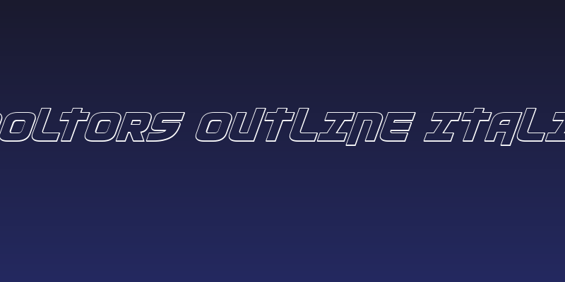 Moltors Outline Italic Social Header