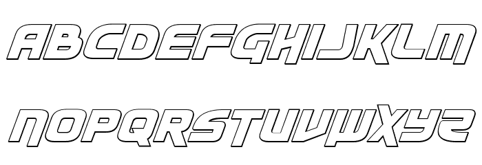 Moltors Outline Italic Font LOWERCASE