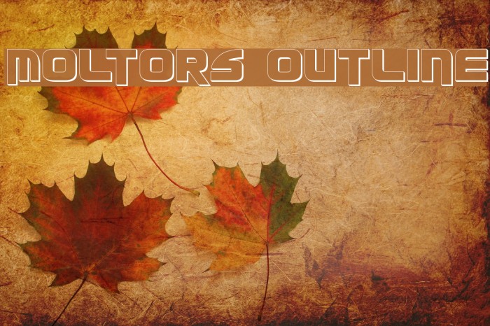 Moltors Outline Font examples