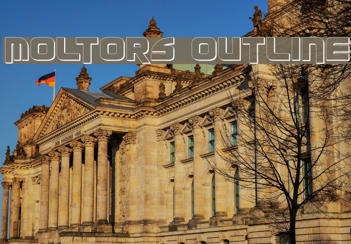 Moltors Outline Font examples
