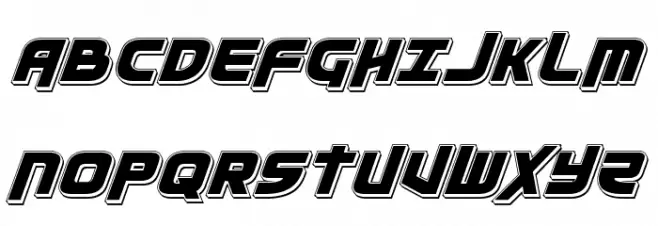 Moltors Punch Italic Caratteri MAIUSCOLE