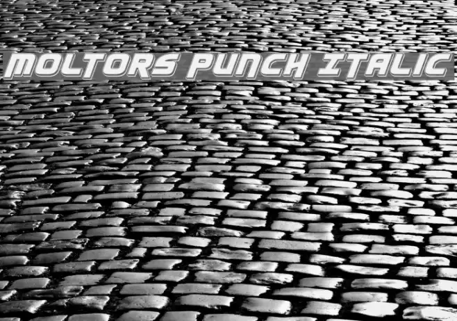 Moltors Punch Italic Font examples