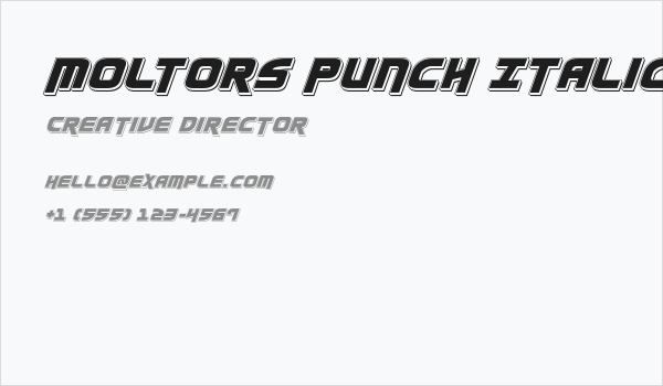 Moltors Punch Italic Business Card