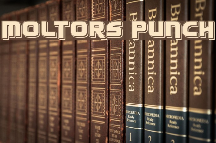 Moltors Punch Font examples