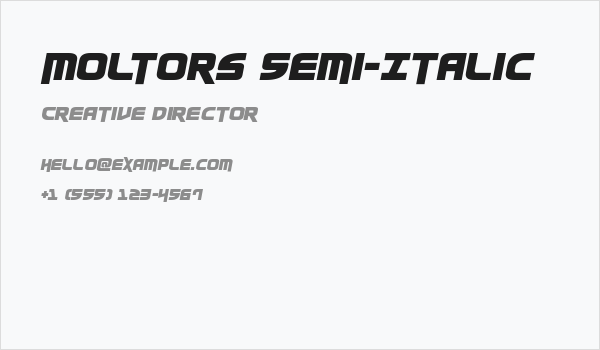 Moltors Semi-Italic Business Card