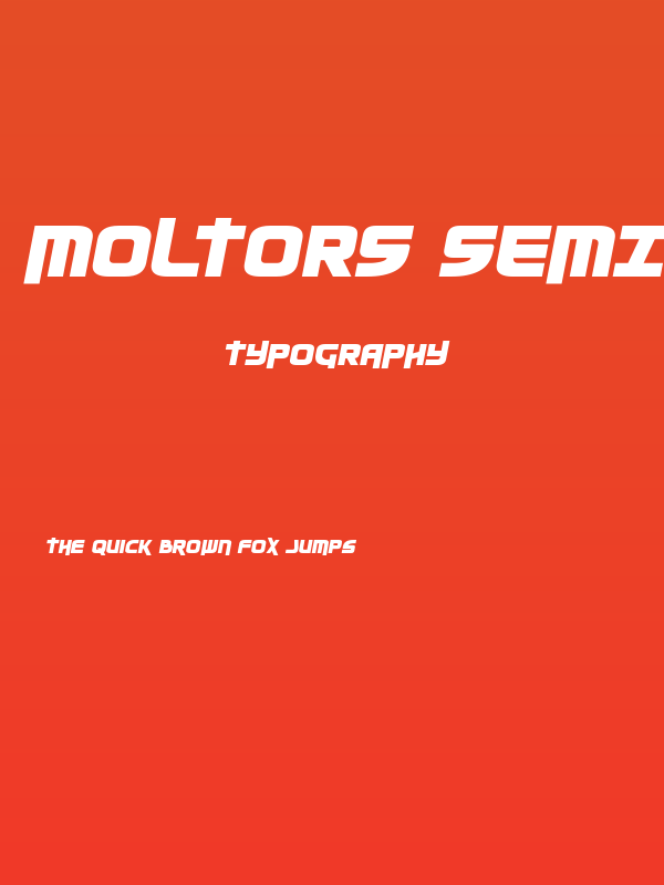 Moltors Semi-Italic Poster
