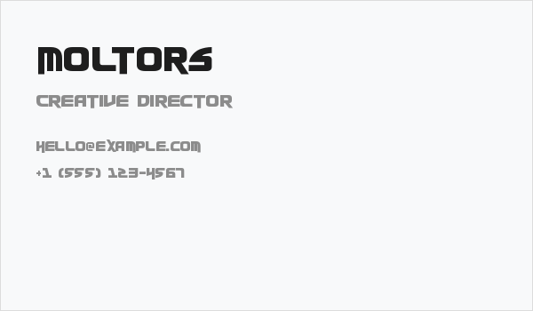 Moltors Business Card
