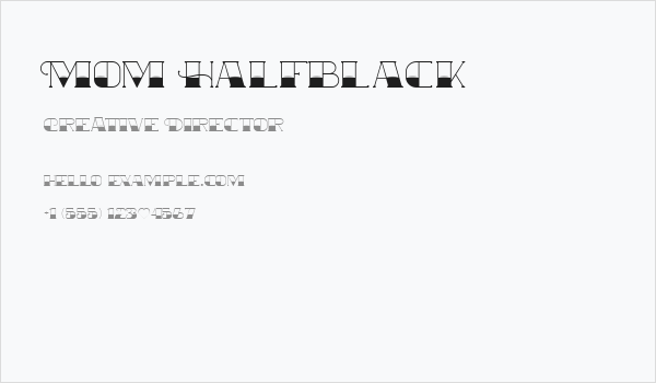 Mom Halfblack Business Card