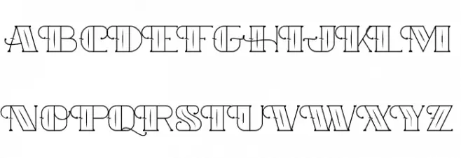Mom Outline Шрифта ВЕРХНИЙ