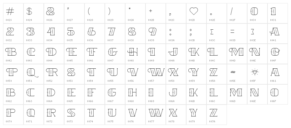 Mom Outline Character Map