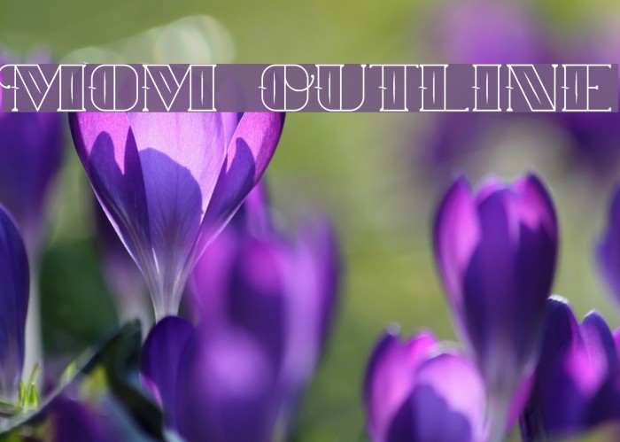 Mom Outline Font examples