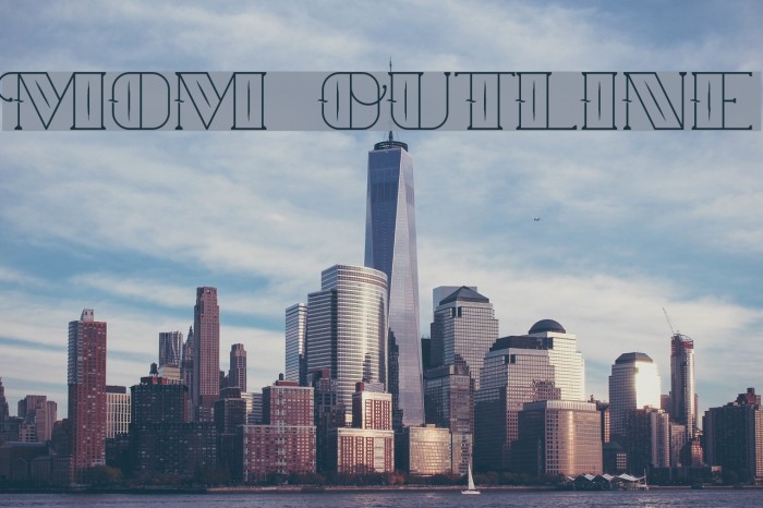 Mom Outline Font examples