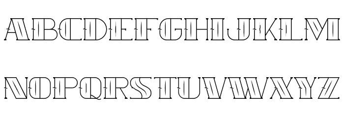 Mom Outline Font LOWERCASE