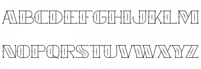 Mom Outline Caratteri MINUSCOLO