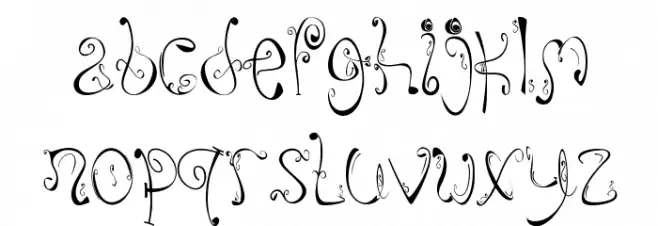 MombeR Schriftart Kleinbuchstaben
