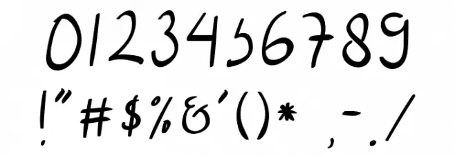 Moments Font OTHER CHARS