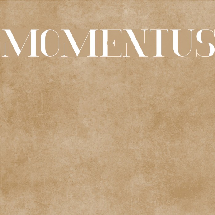 Momentus Font examples