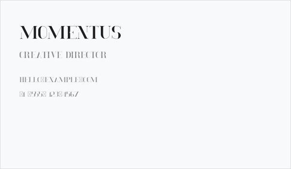 Momentus Business Card