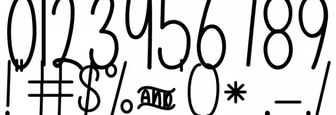 Mommy Monoline Шрифта ДРУГИЕ символов