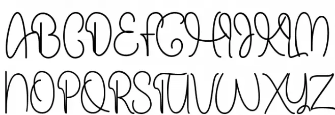 Mommy Monoline Шрифта ВЕРХНИЙ