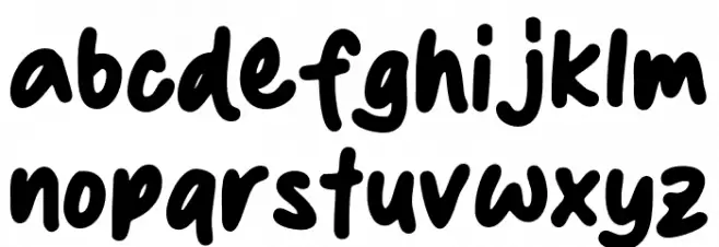 Mommy Talk Schriftart Kleinbuchstaben