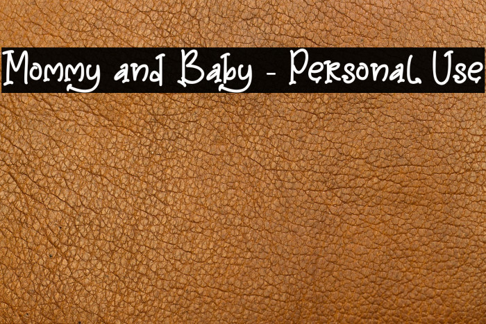 Mommy and Baby - Personal Use Example 1