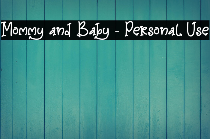 Mommy and Baby - Personal Use Example 2