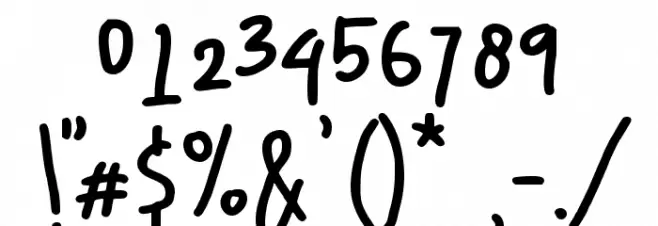 Mommy and Baby Sans Font OTHER CHARS