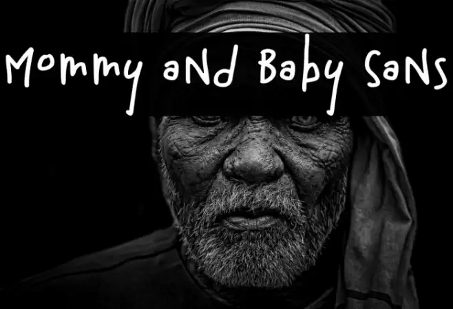 Mommy and Baby Sans Font examples
