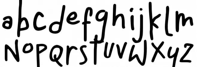Mommy and Baby Sans Font LOWERCASE