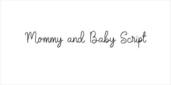 Mommy and Baby Script Logo