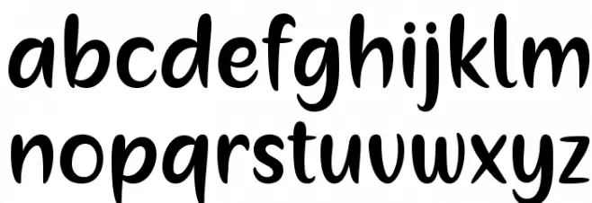 Mommy's Kitchen Font LOWERCASE
