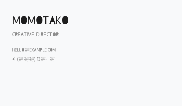 Momotako Business Card