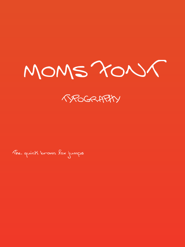 Moms Font Poster