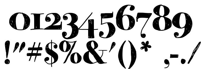MomsDiner Font Alte caractere