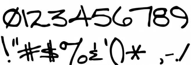 MomsFontYOFF Font OTHER CHARS