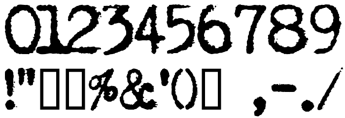 Mom´sTypewriterActual Font OTHER CHARS