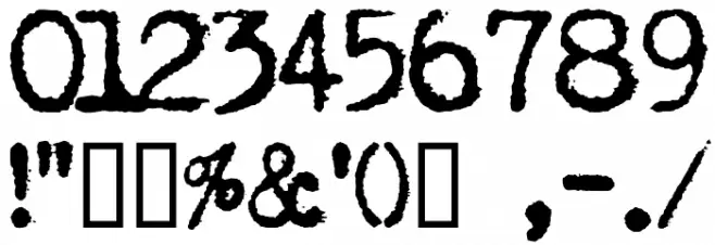Mom´sTypewriterActual Font OTHER CHARS