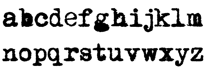 Mom´sTypewriterActual Font LOWERCASE