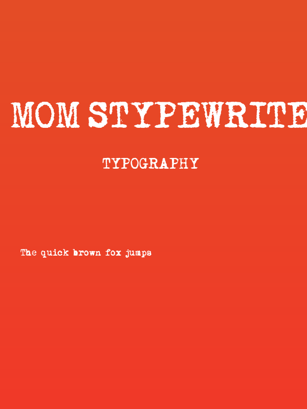 Mom´sTypewriter Poster